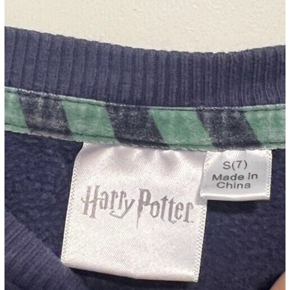 Harry Potter Girls Navy Blue Hogwarts Castle Print Sweatshirt Sweat Shirt S (7) - Picture 4 of 5